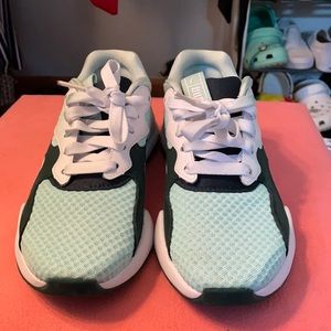 Green puma sneakers